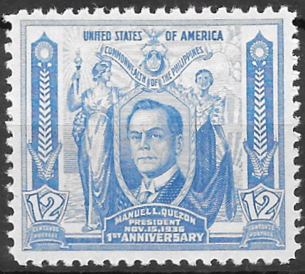 Philippine Commemorative Stamp from 1936 - 1st anniversary of Autonomous Government